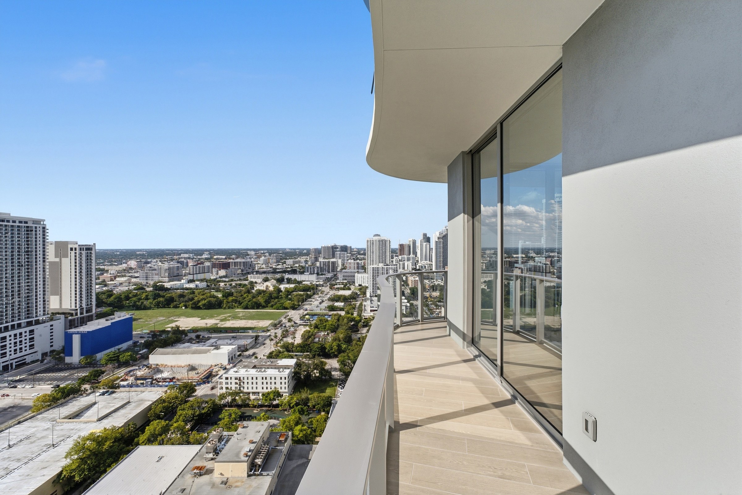 Private outdoor living area with broad city views