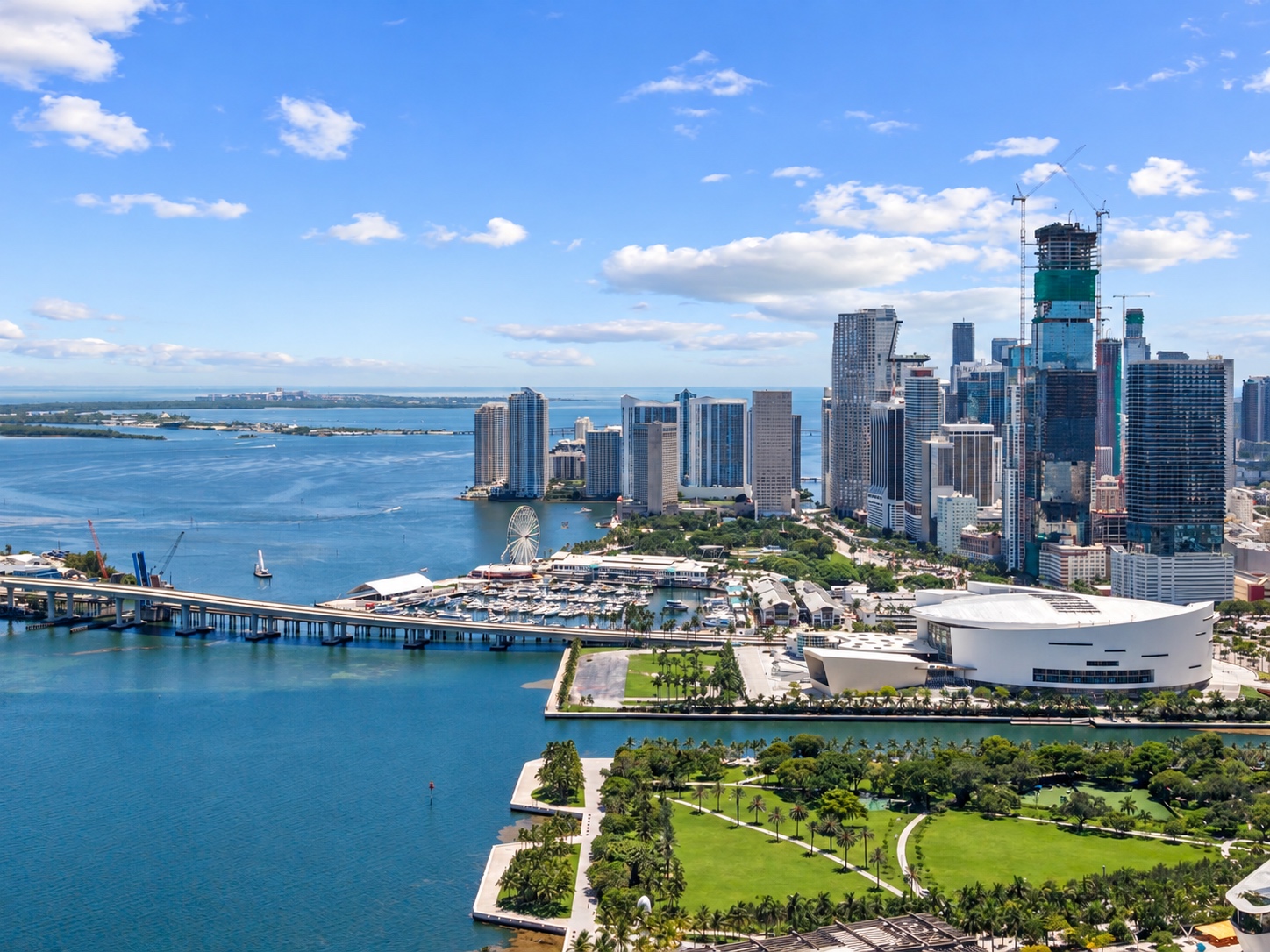 View toward Downtown Miami and the Arts and Cultural District