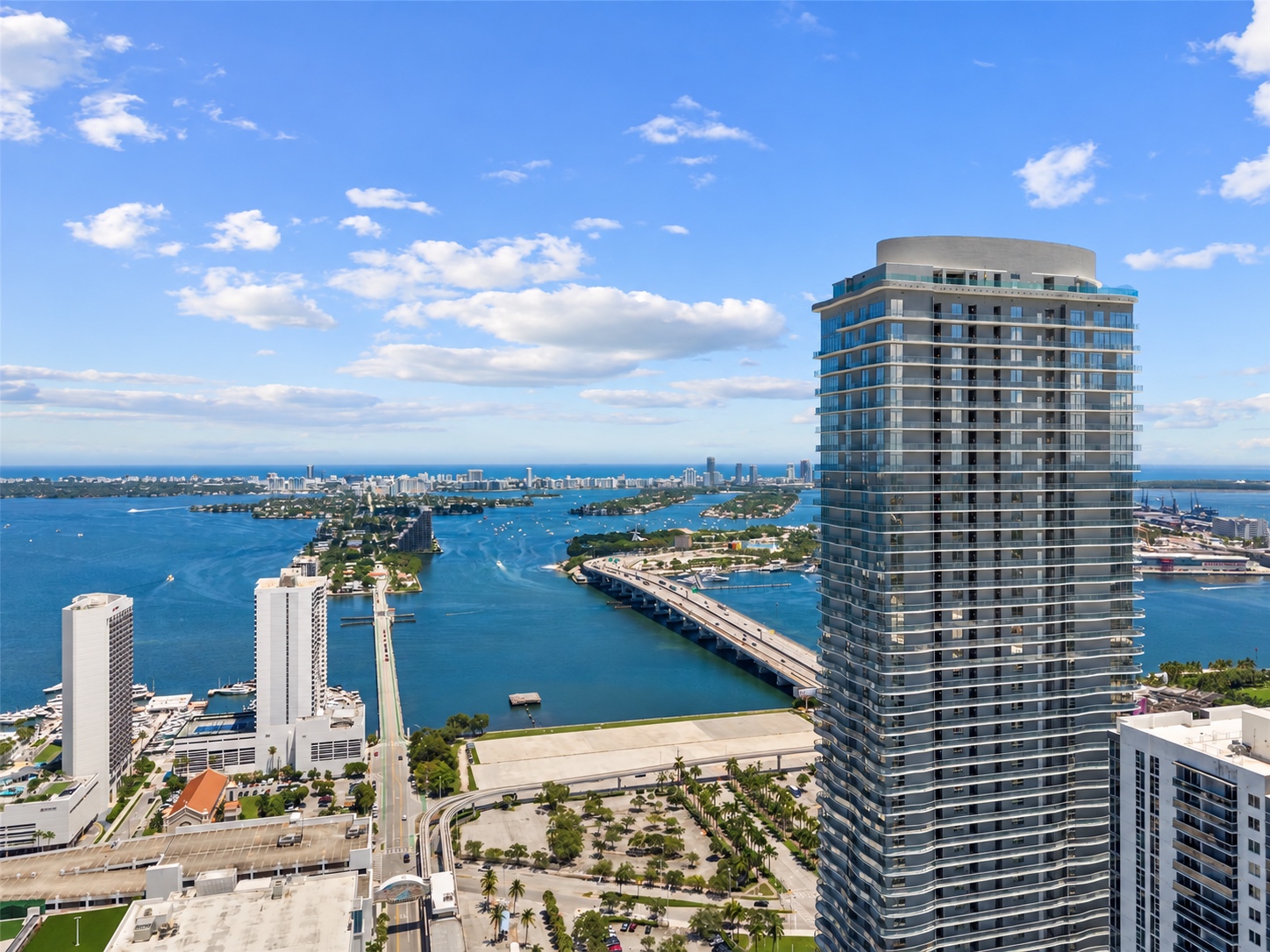 Panoramic Biscayne Bay view from Casa Bella Residences