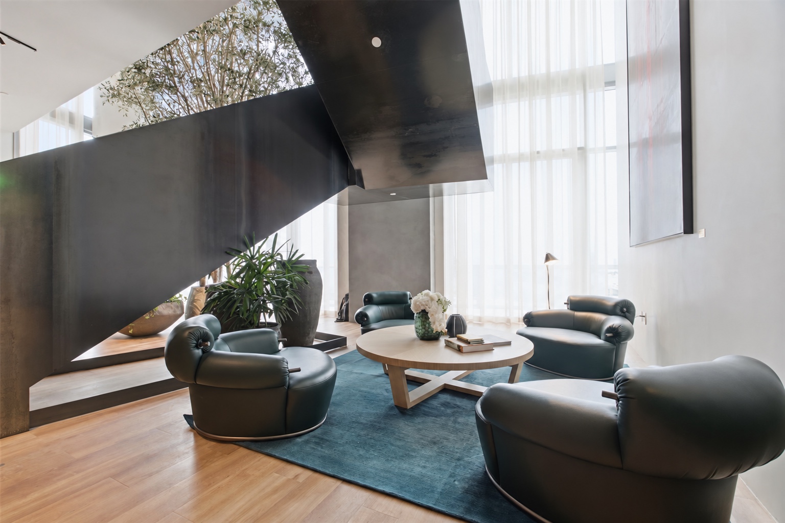 Sculptural social lounge at Casa Bella Residences