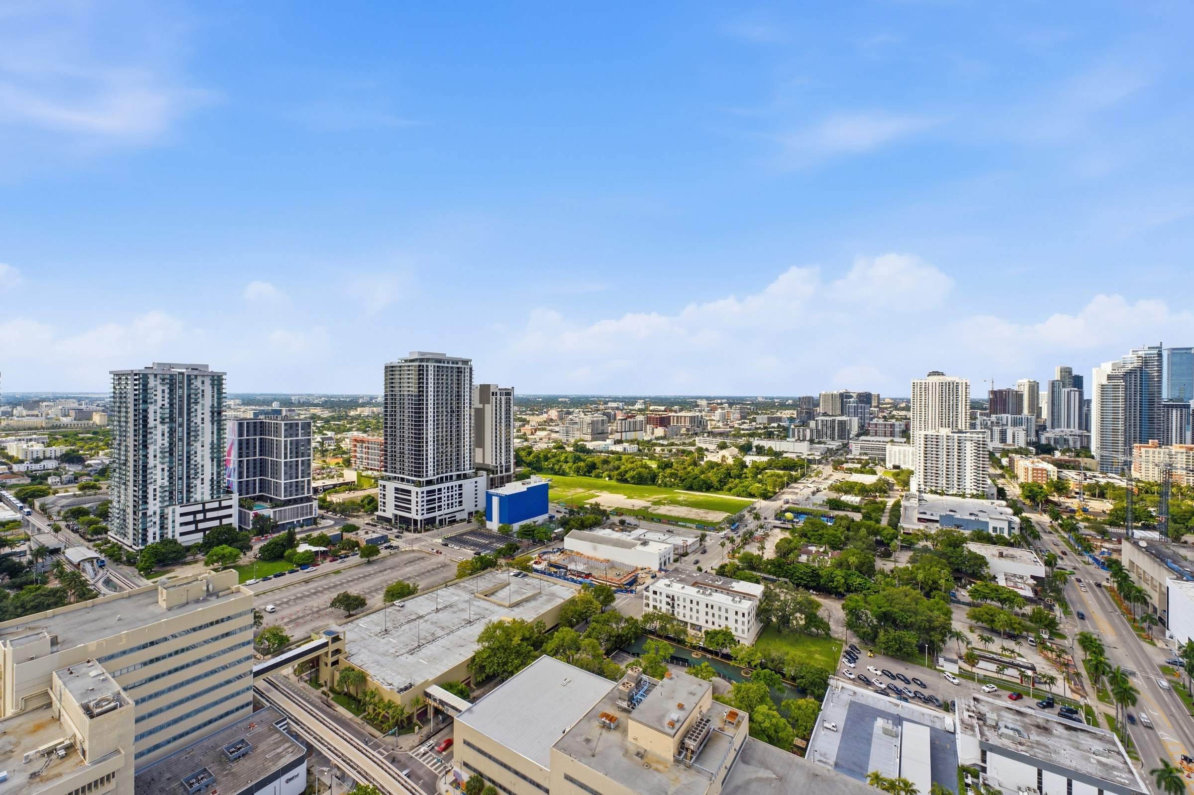 Wide Downtown Miami panorama from Residence 3007