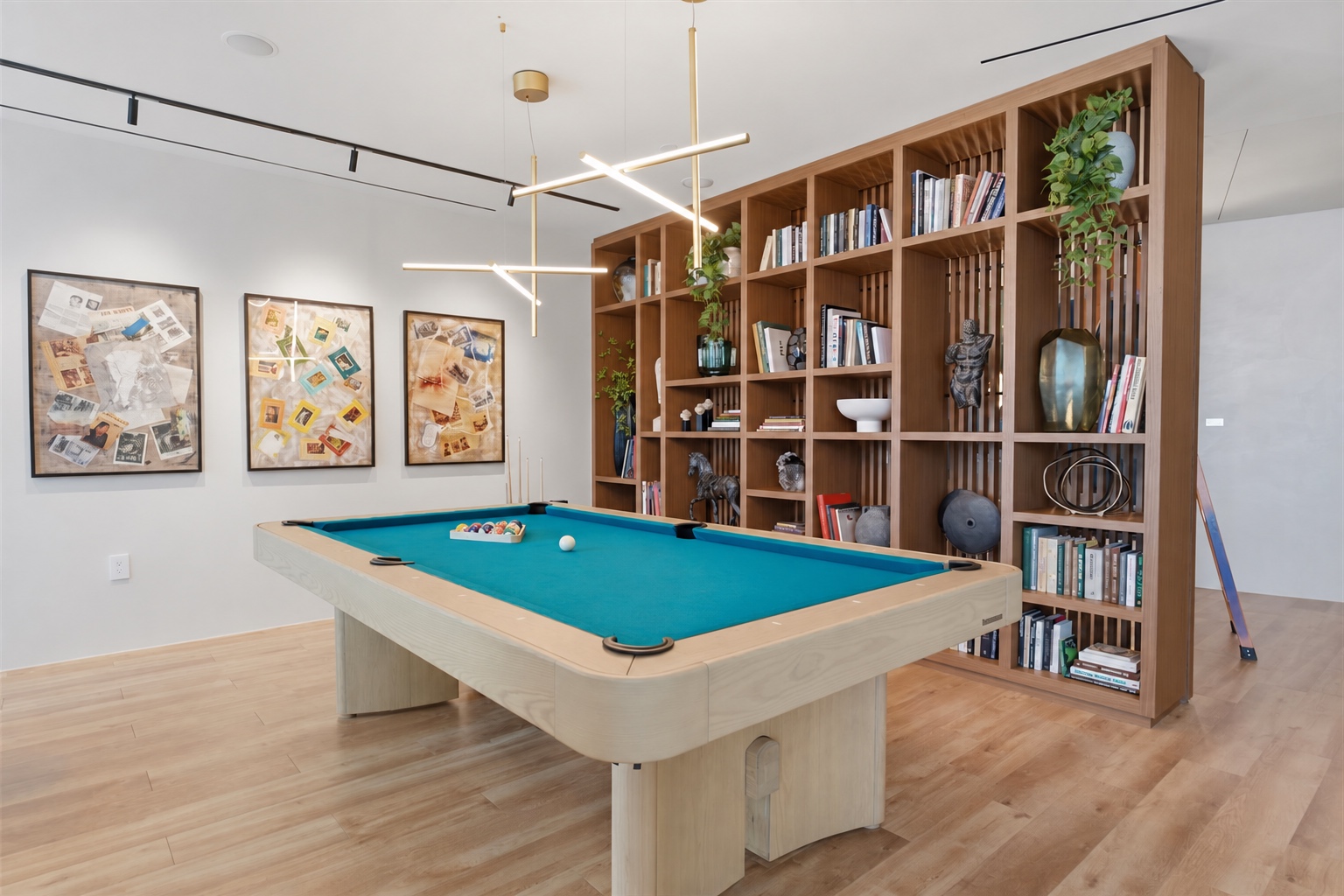 Game room with billiards table at Casa Bella Residences