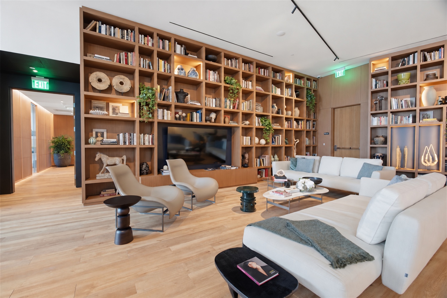 Library and reading lounge at Casa Bella Residences